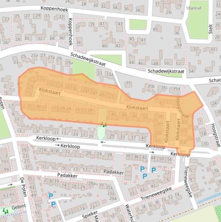 Kaart van postcodegebied 5521WV.