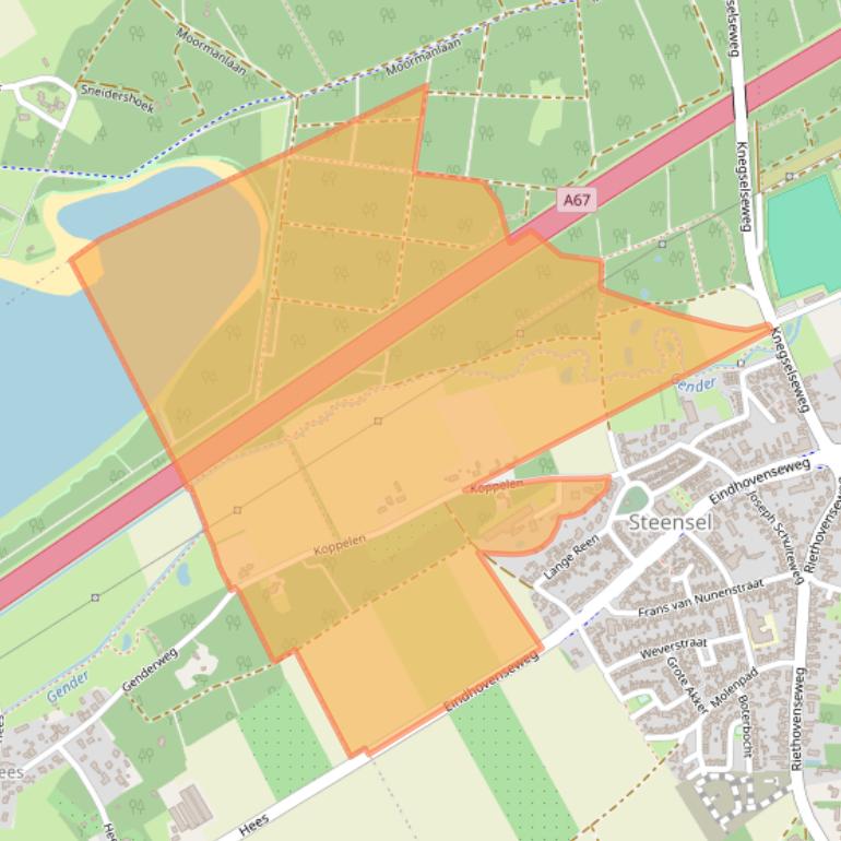 Kaart van postcodegebied 5524AB.