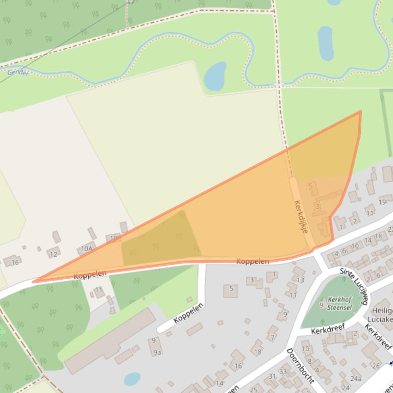 Kaart van postcodegebied 5524AC.
