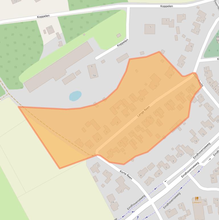 Kaart van postcodegebied 5524AJ.