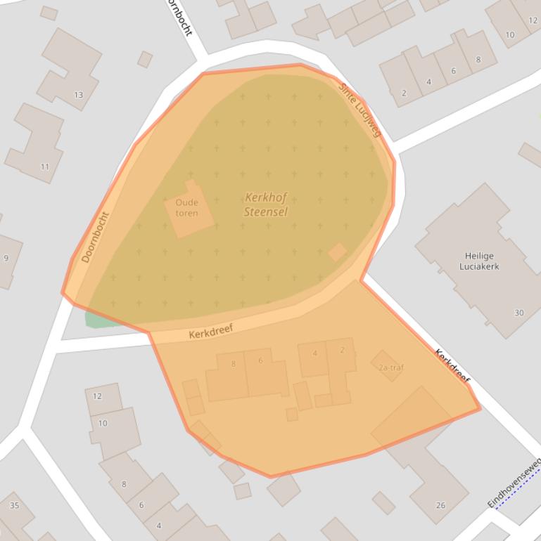 Kaart van postcodegebied 5524AK.