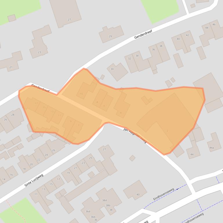 Kaart van postcodegebied 5524AL.