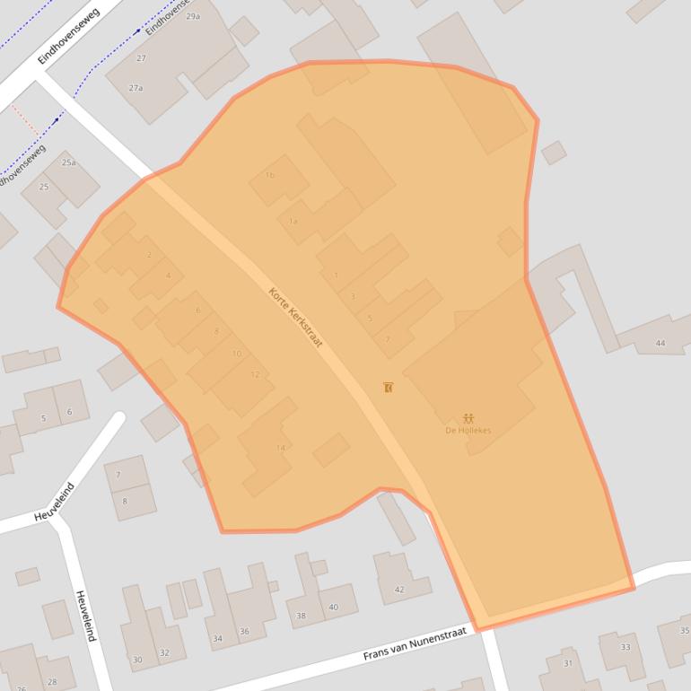 Kaart van postcodegebied 5524AX.