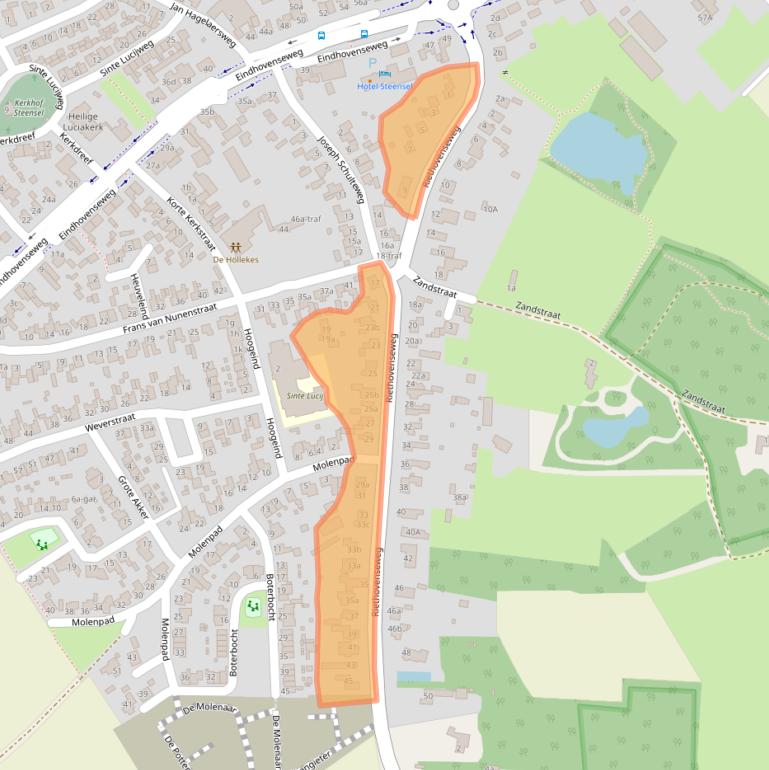 Kaart van postcodegebied 5524BA.