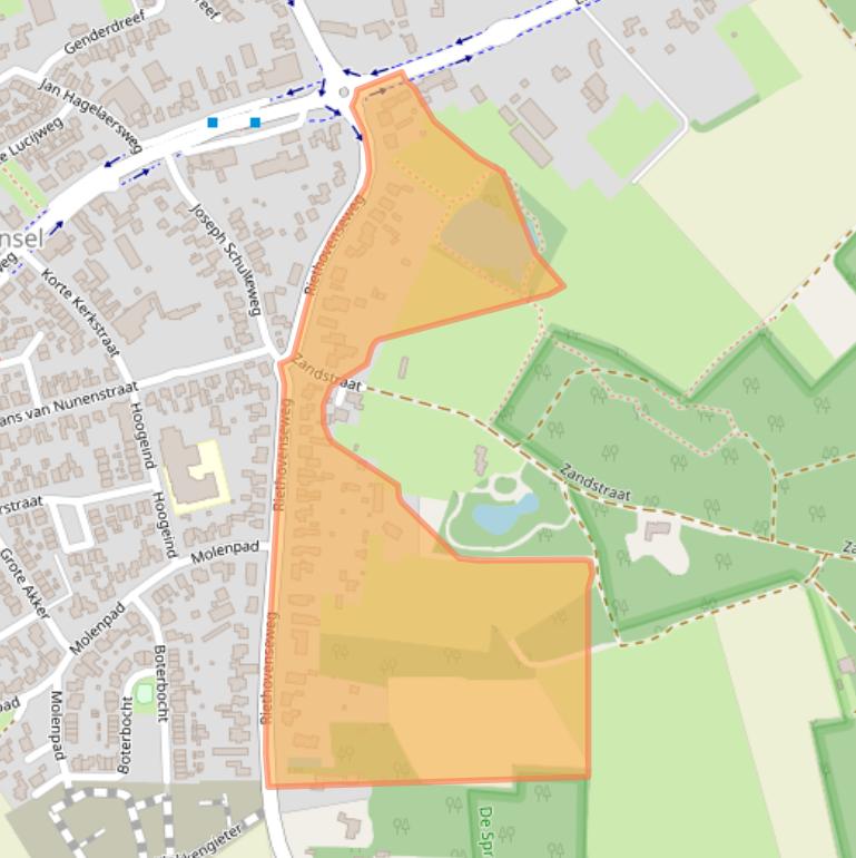 Kaart van postcodegebied 5524BB.