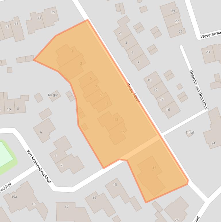 Kaart van postcodegebied 5524BH.