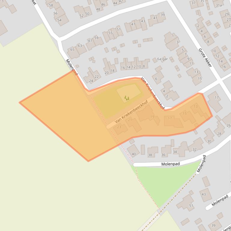 Kaart van postcodegebied 5524BM.