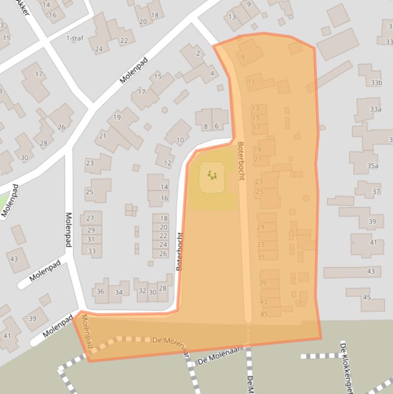 Kaart van postcodegebied 5524BP.