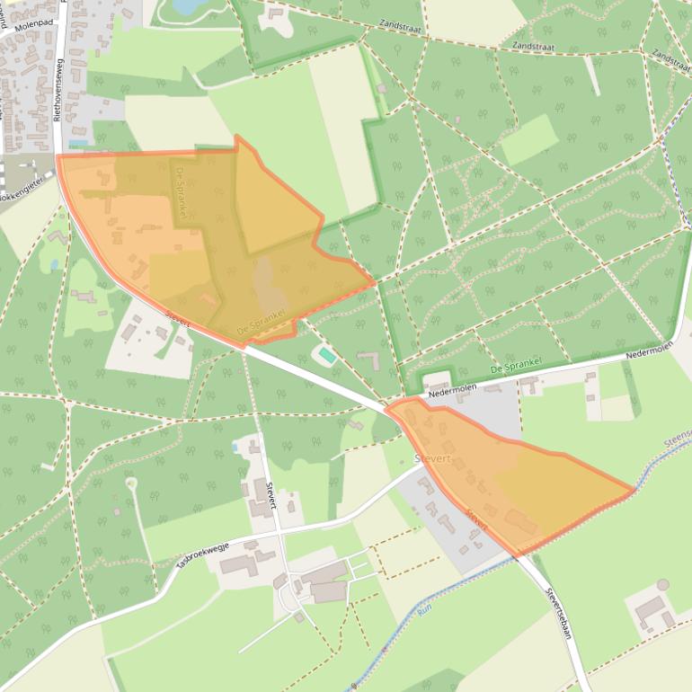 Kaart van postcodegebied 5524KC.