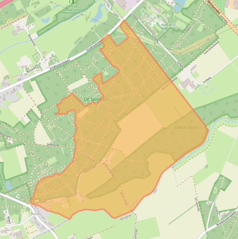 Kaart van postcodegebied 5524KG.