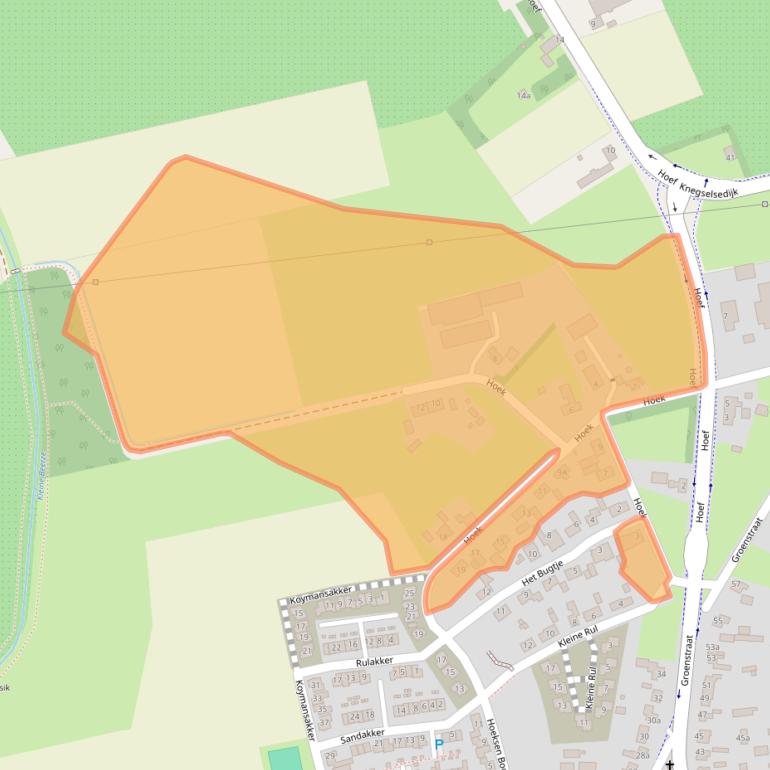 Kaart van postcodegebied 5525AA.