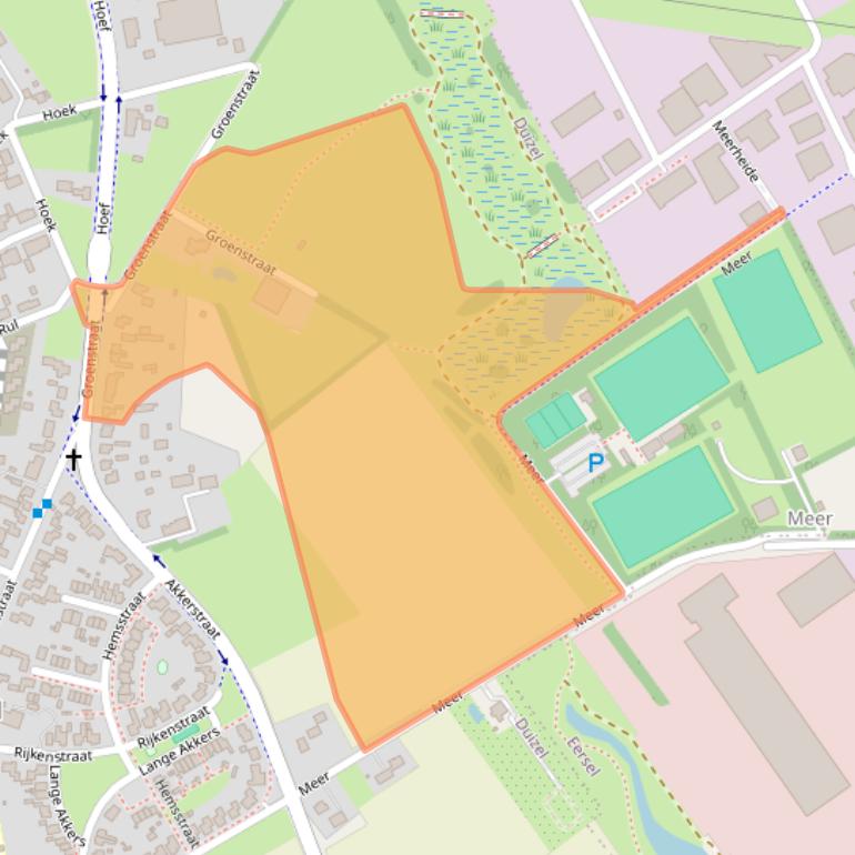 Kaart van postcodegebied 5525AE.