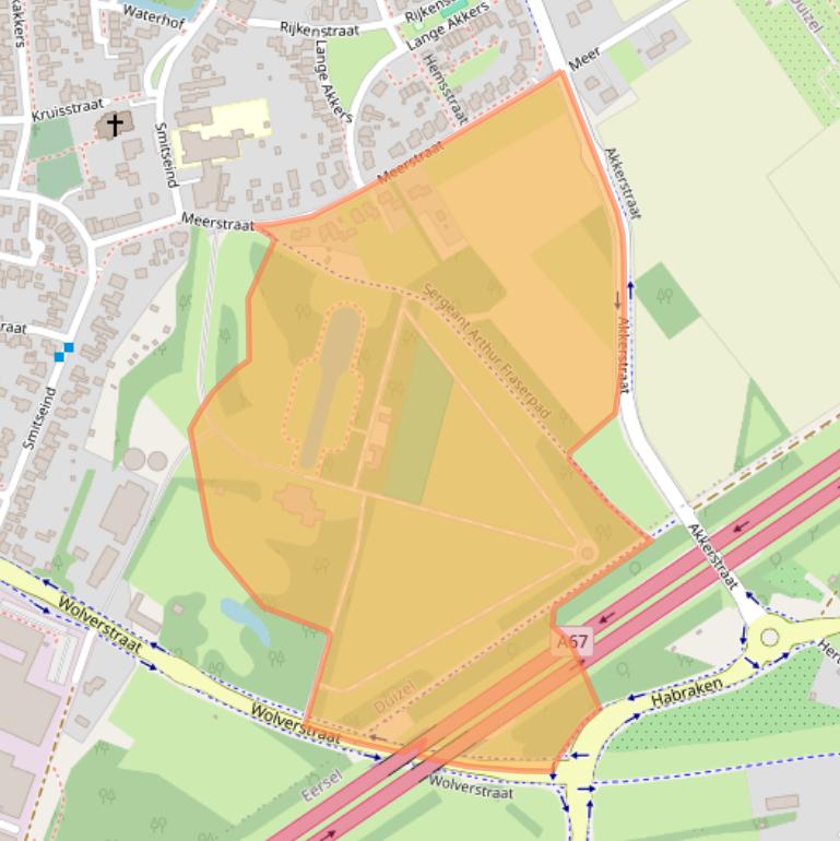Kaart van postcodegebied 5525AL.