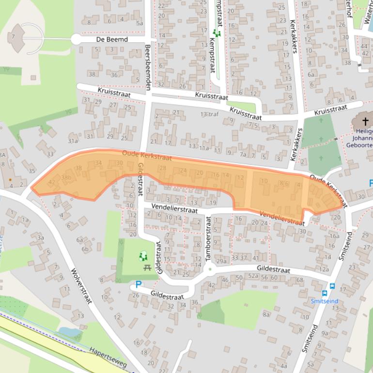 Kaart van postcodegebied 5525AV.