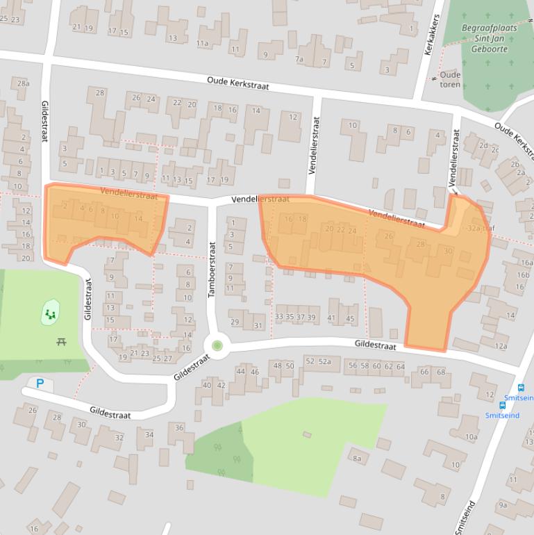 Kaart van postcodegebied 5525BR.