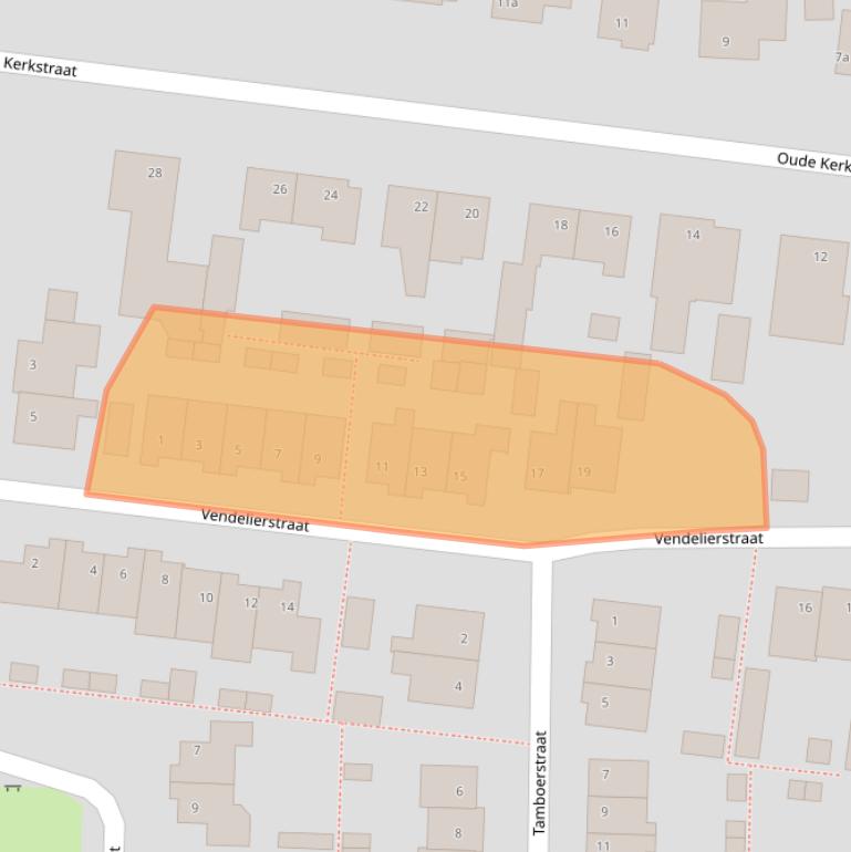 Kaart van postcodegebied 5525BS.