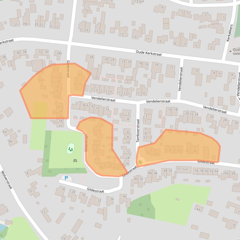 Kaart van postcodegebied 5525BW.