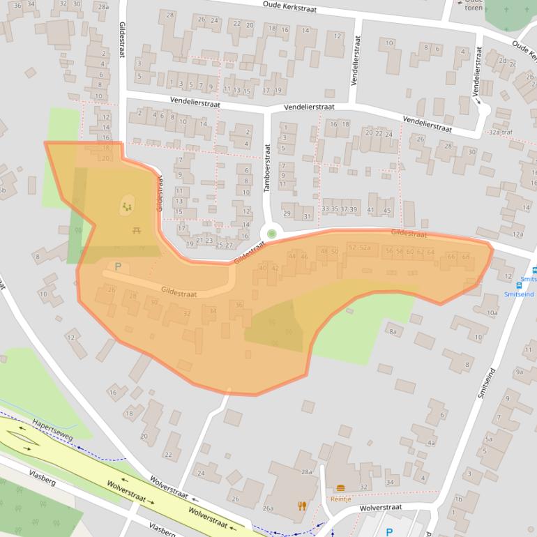 Kaart van postcodegebied 5525BX.