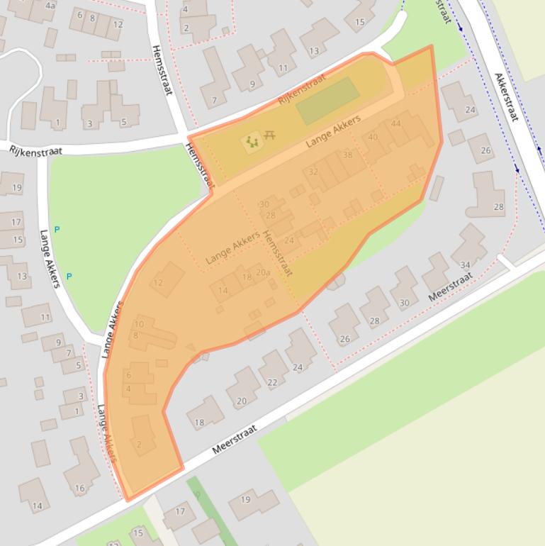 Kaart van postcodegebied 5525CB.