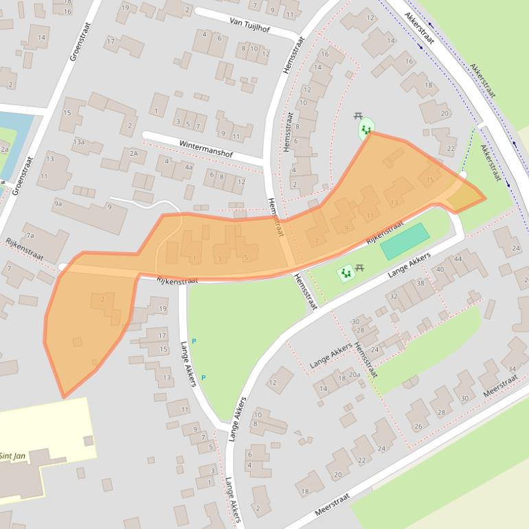 Kaart van postcodegebied 5525CD.