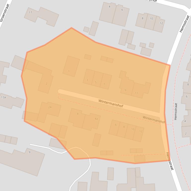 Kaart van postcodegebied 5525CJ.