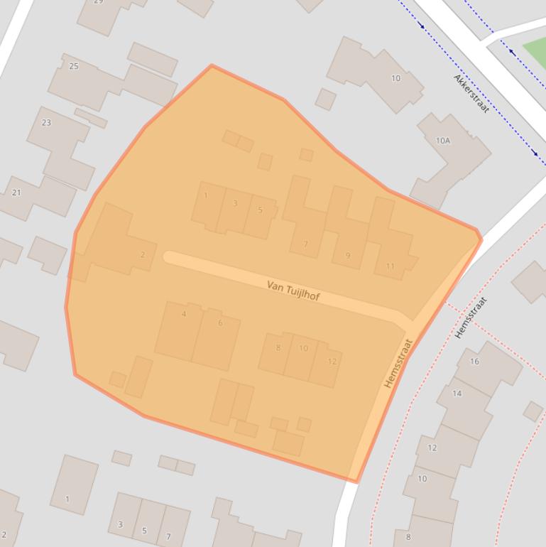 Kaart van postcodegebied 5525CK.