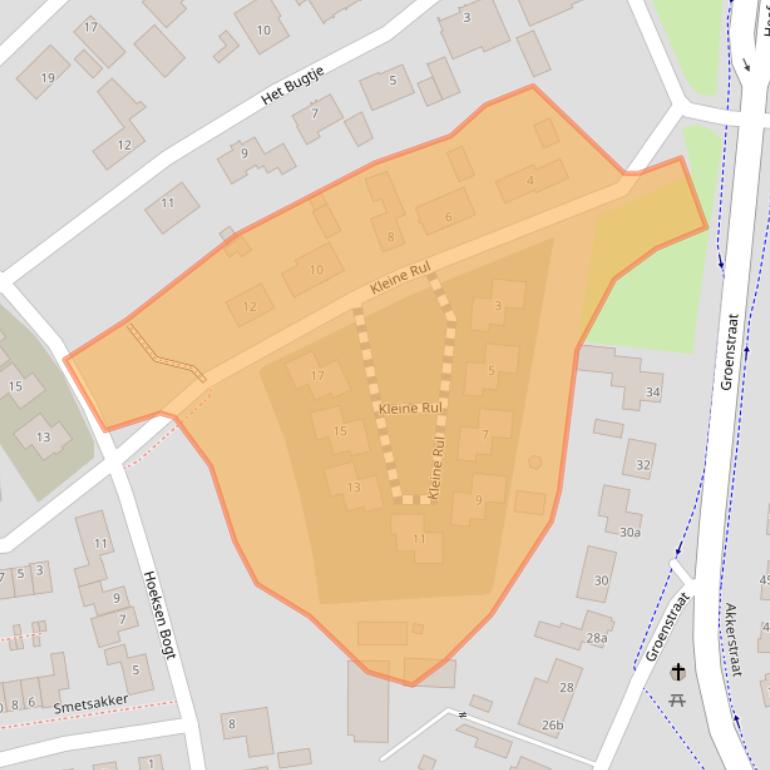 Kaart van postcodegebied 5525DB.