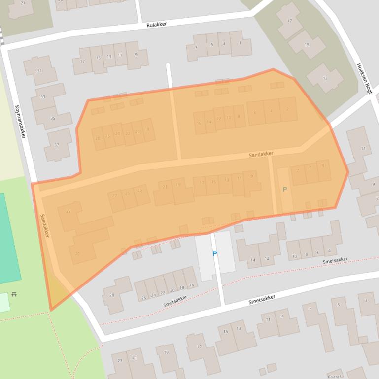 Kaart van postcodegebied 5525DE.