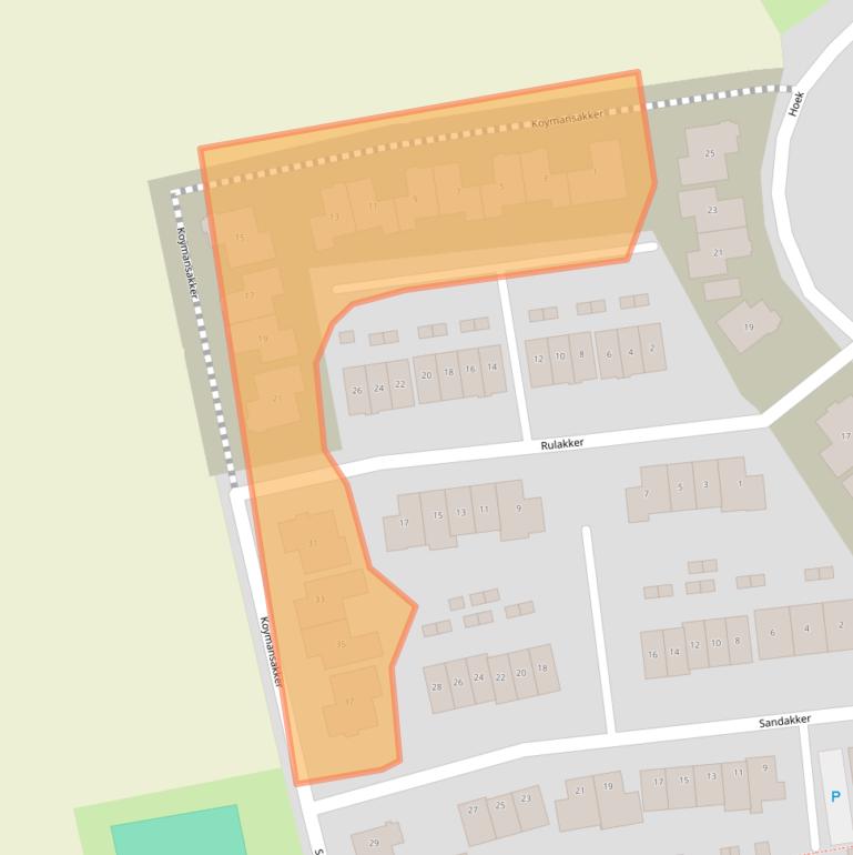 Kaart van postcodegebied 5525DG.