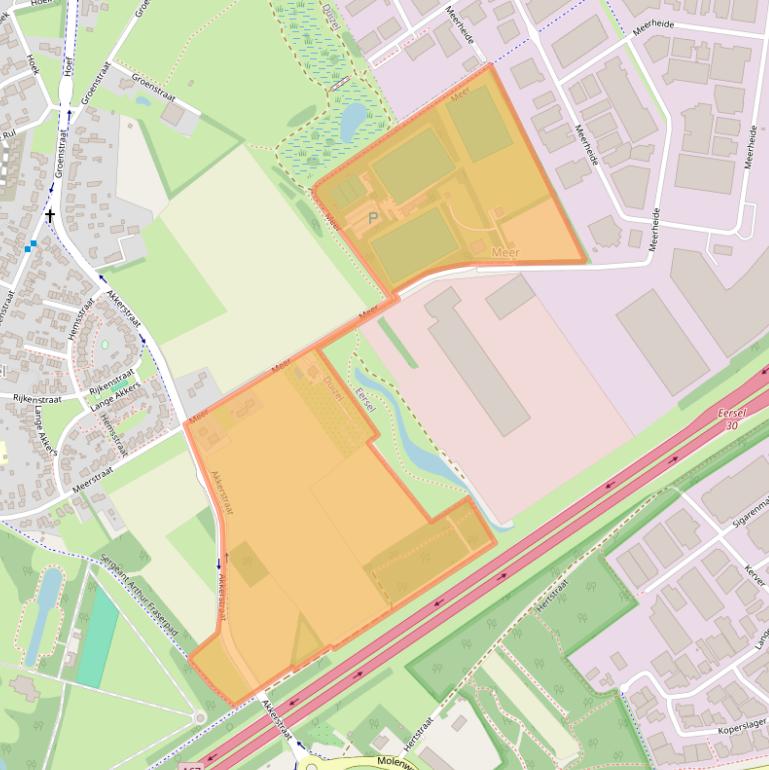 Kaart van postcodegebied 5525KS.