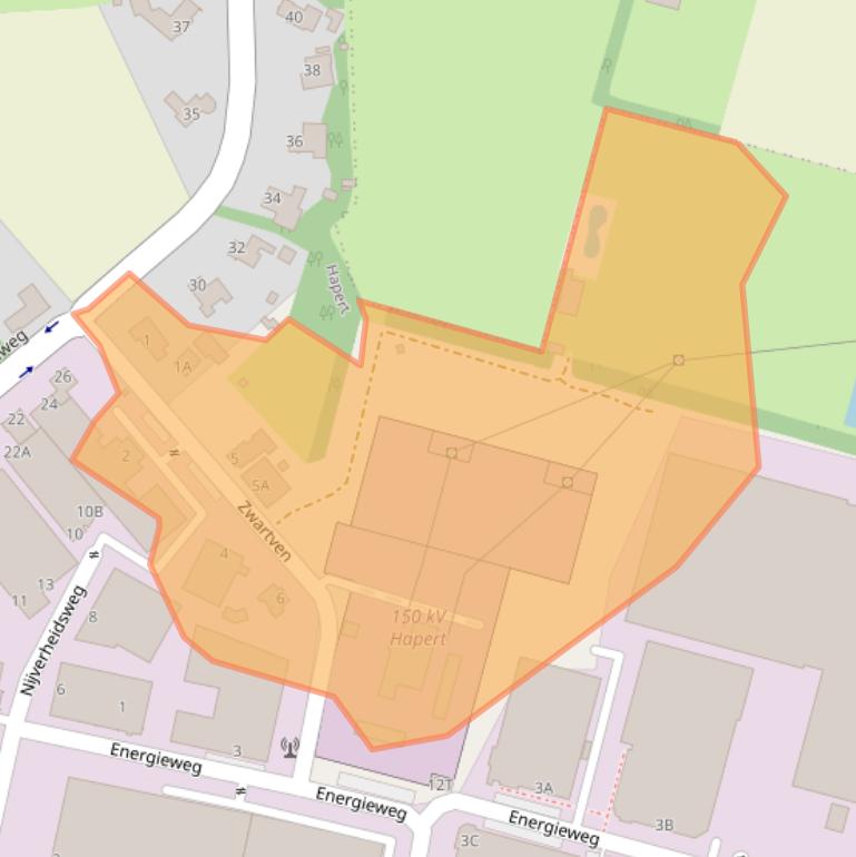 Kaart van postcodegebied 5527AN.