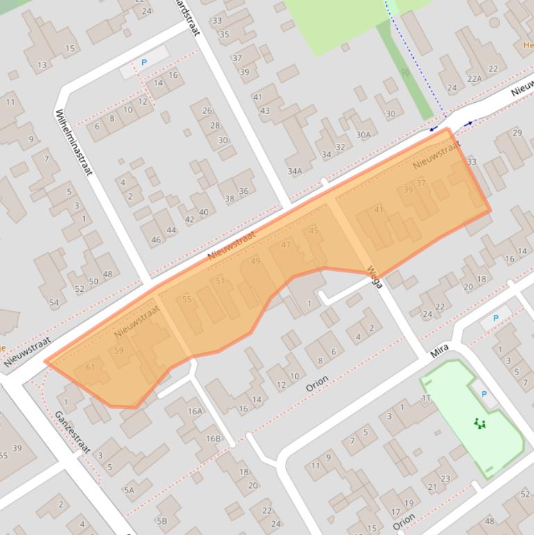 Kaart van postcodegebied 5527AS.