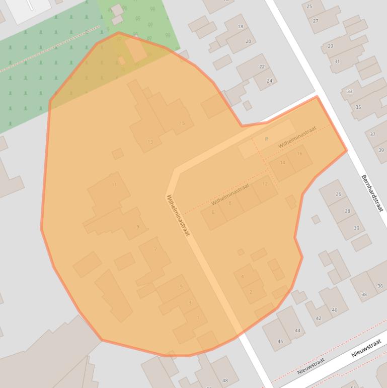 Kaart van postcodegebied 5527AW.