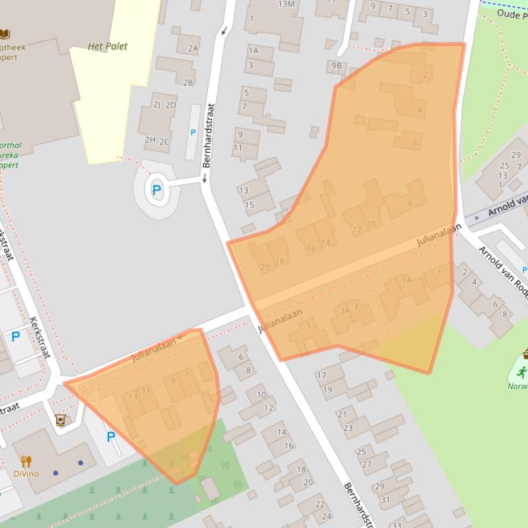 Kaart van postcodegebied 5527BA.