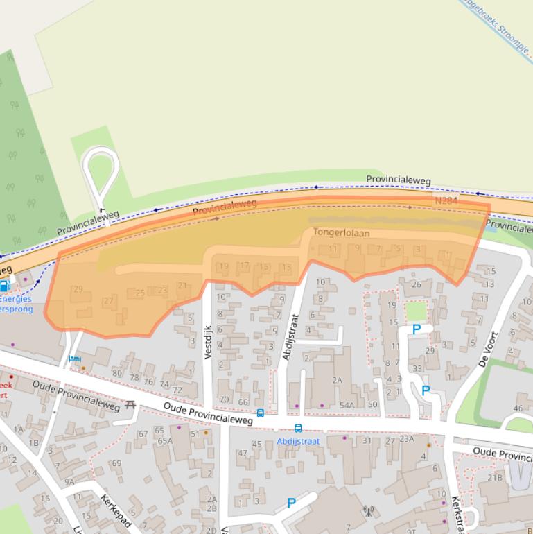 Kaart van postcodegebied 5527BC.