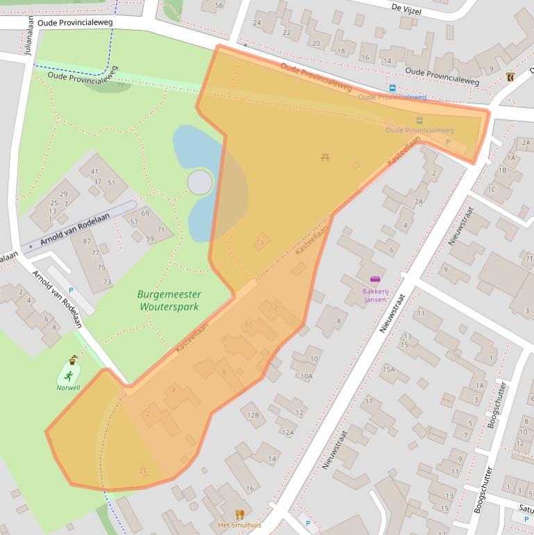 Kaart van postcodegebied 5527BL.