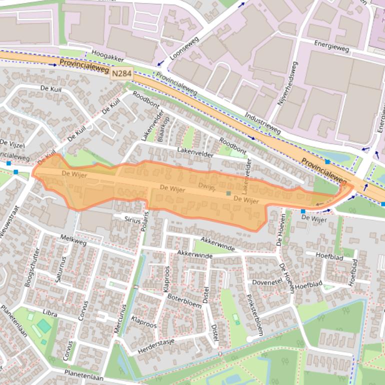 Kaart van postcodegebied 5527EA.