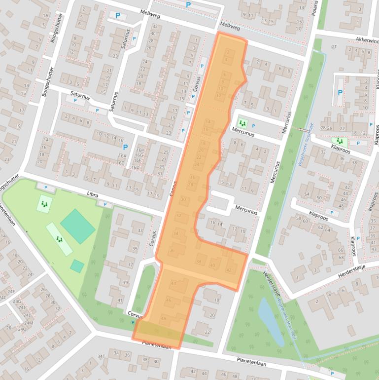 Kaart van postcodegebied 5527ED.