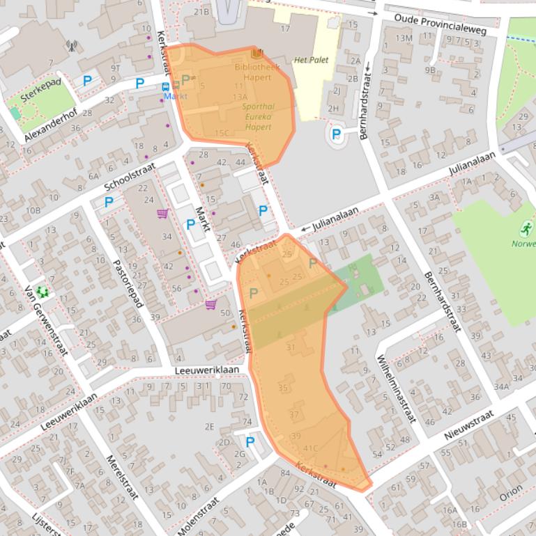 Kaart van postcodegebied 5527EE.