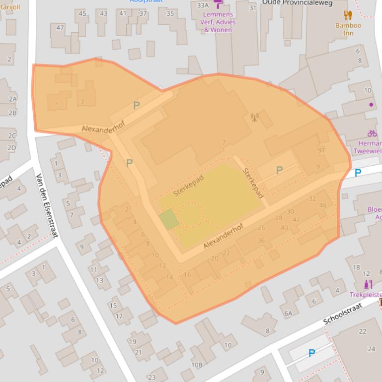 Kaart van postcodegebied 5527EH.