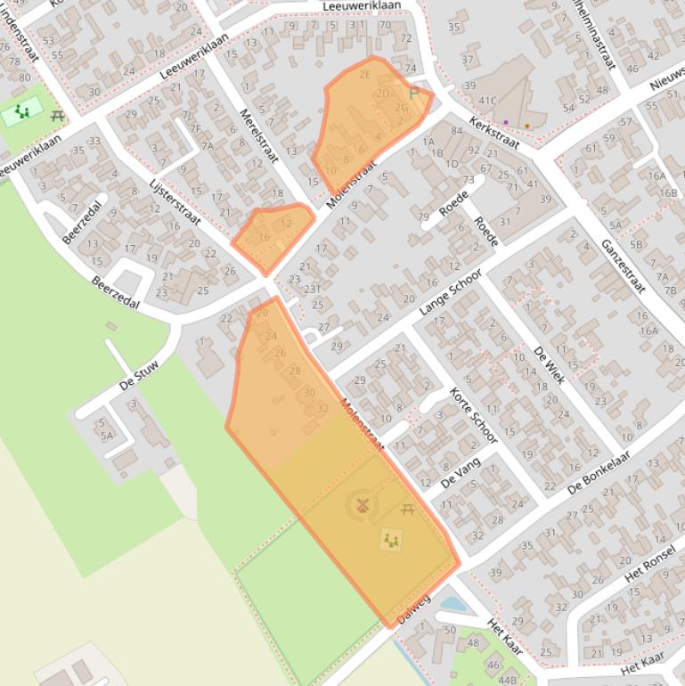 Kaart van postcodegebied 5527GB.