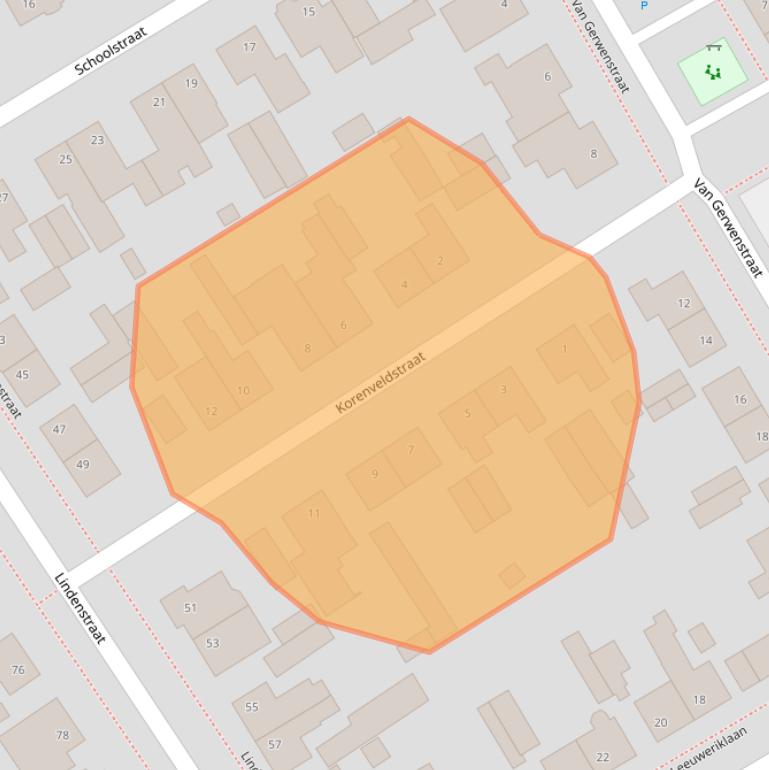 Kaart van postcodegebied 5527HE.