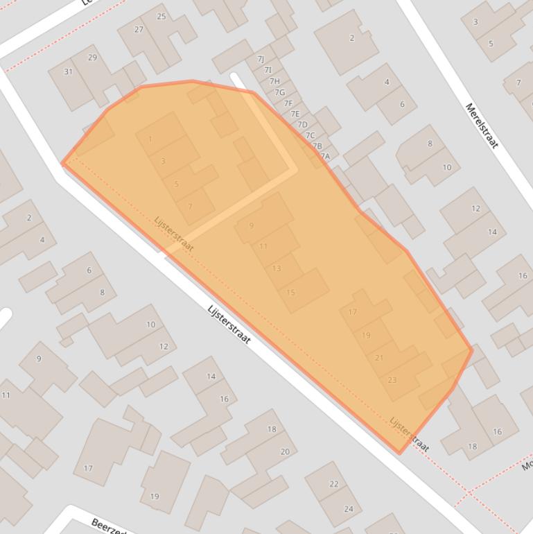 Kaart van postcodegebied 5527HS.