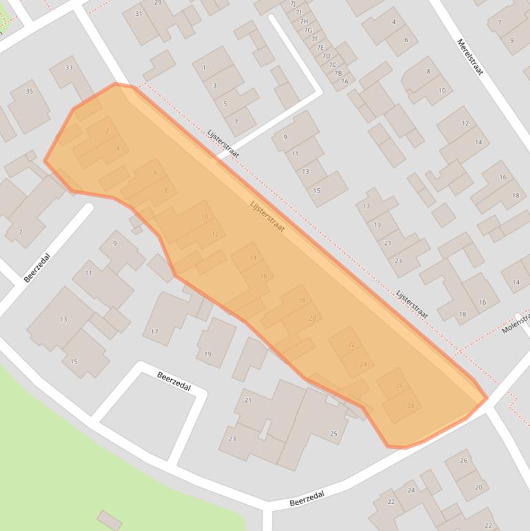 Kaart van postcodegebied 5527HT.