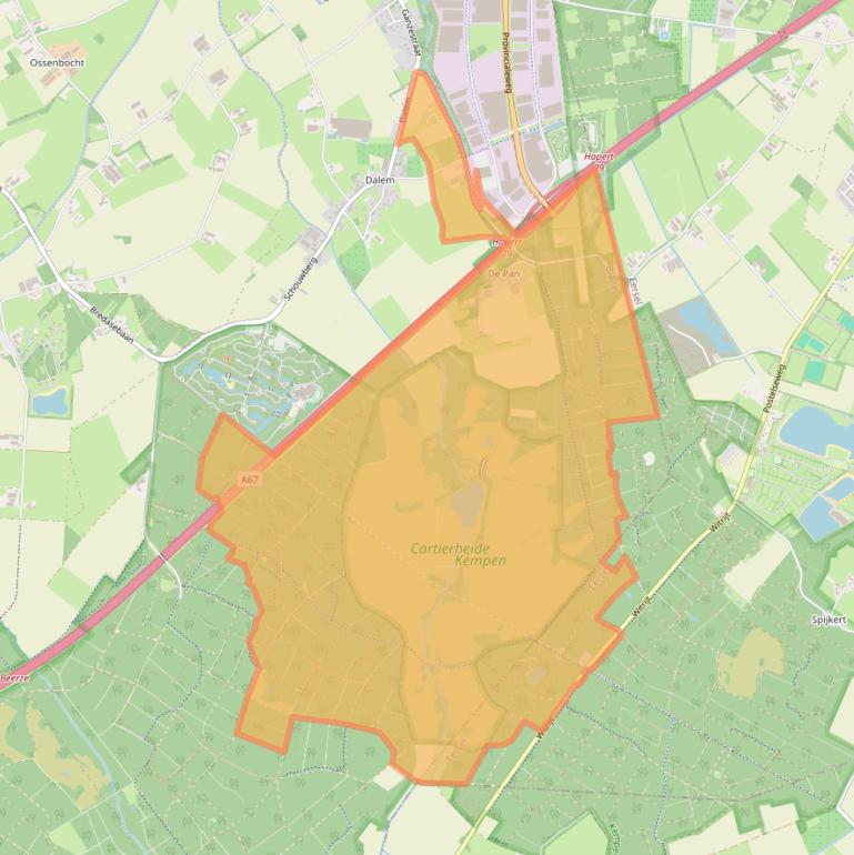 Kaart van postcodegebied 5527JC.