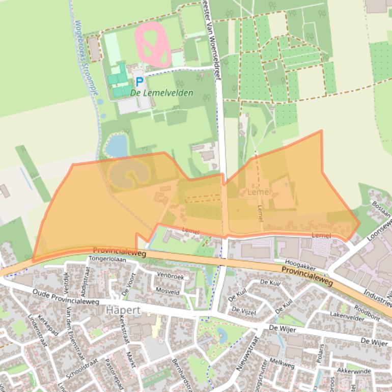 Kaart van postcodegebied 5527JL.