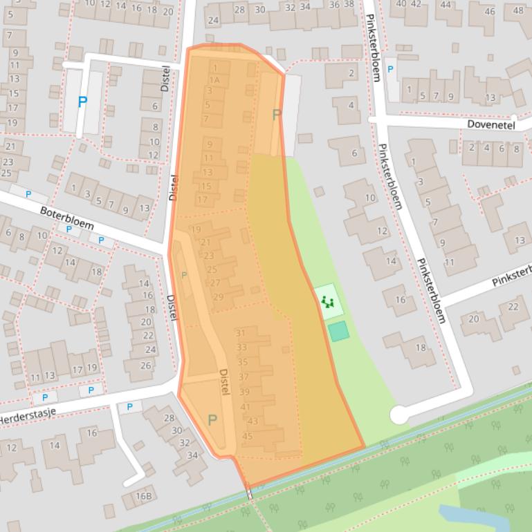 Kaart van postcodegebied 5527KB.