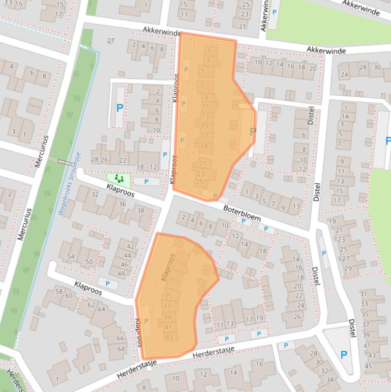 Kaart van postcodegebied 5527KG.