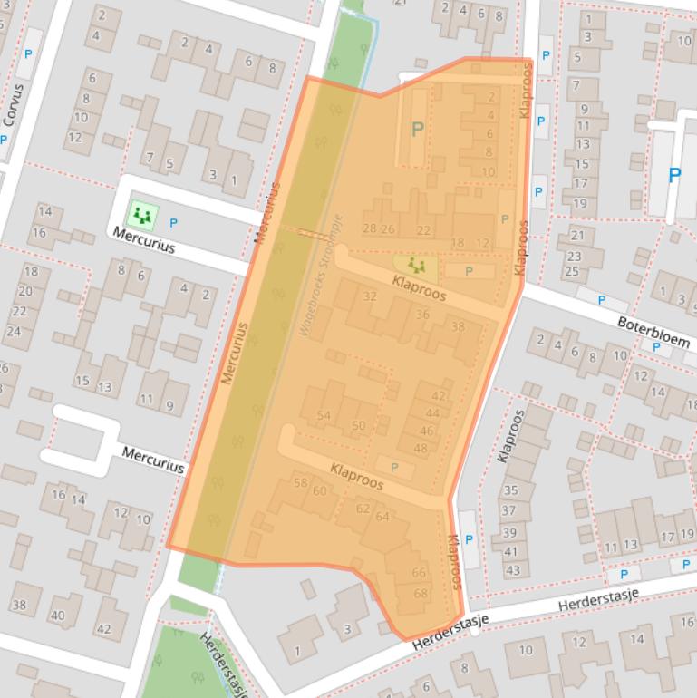 Kaart van postcodegebied 5527KH.