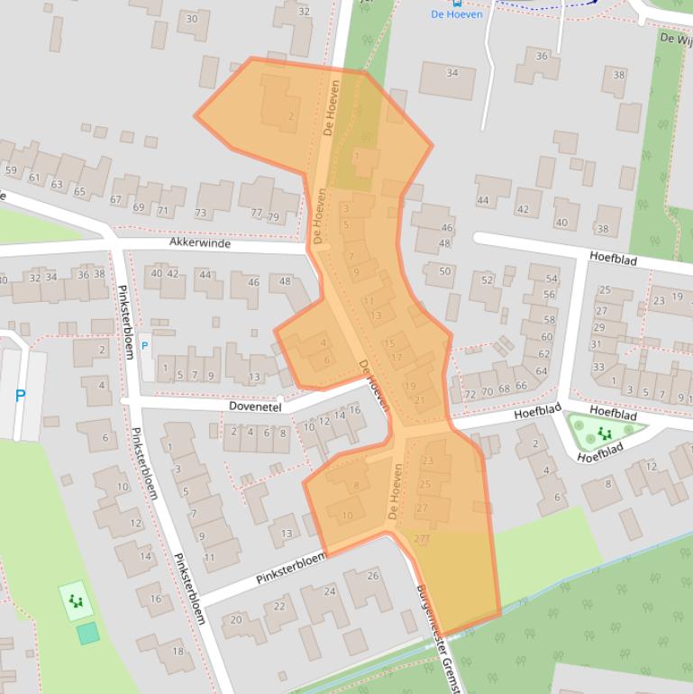 Kaart van postcodegebied 5527KK.